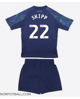 Billige Fotballdrakt Leicester City Oliver Skipp #22 Replika Bortedraktsett Barn 2025-26 Kortermet (med bukser)